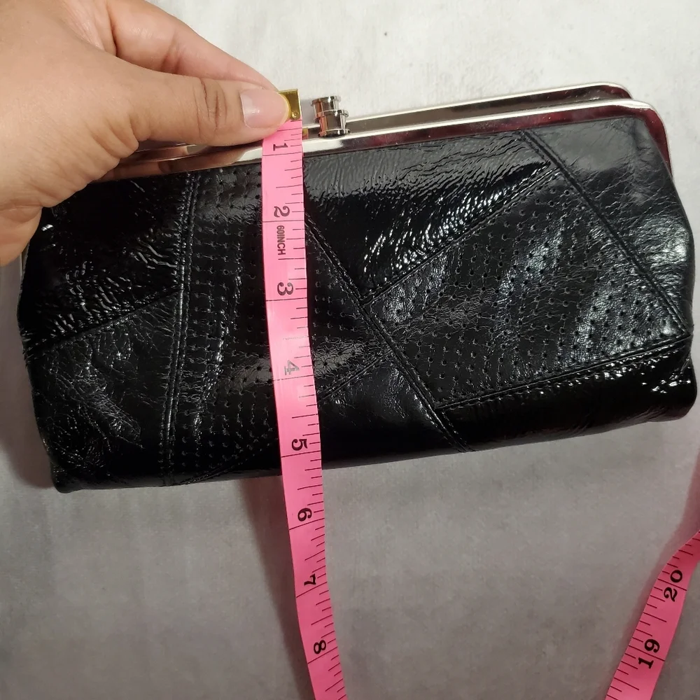 Hobo Lauren Clutch Wallet Multi Patch Leather